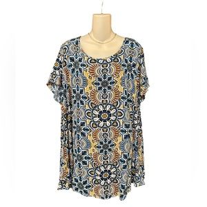 MISIA PLUS Geometric‎ Print Top